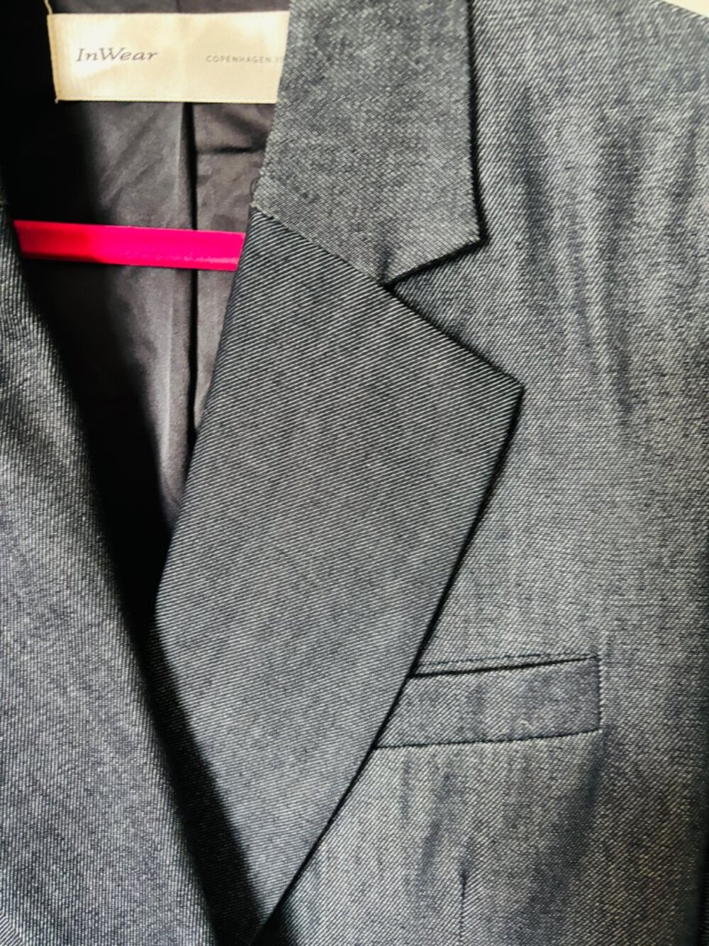 Dark Grey Denim Blazer - Picture 3 of 7